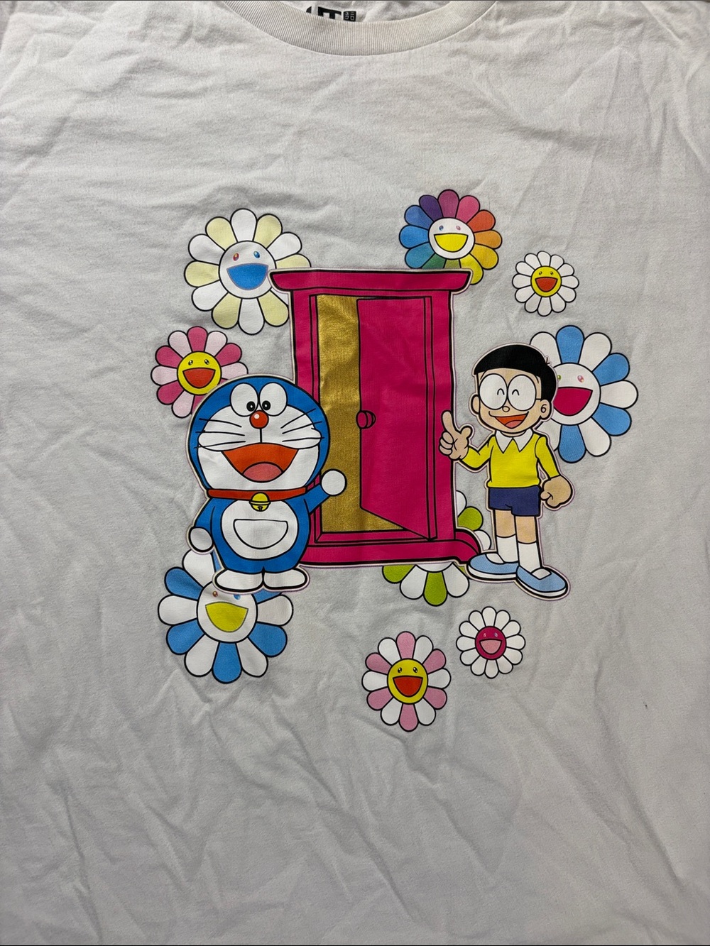 Uniqlo White Kids Doraemon & Nobita Graphic Tee Size XXL